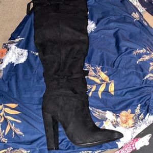 Black long boots